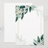 Geometrisch und Blumen Einladung (Vorne/Hinten)