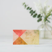 Geometrisch Vintag aussehende Visitenkartenvorlage Visitenkarte (Stehend Vorderseite)