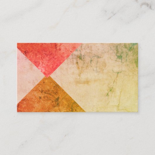 Geometrisch Vintag aussehende Visitenkartenvorlage Visitenkarte (Vorderseite)