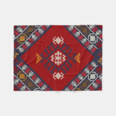 Geometrisch Vintag klassisch niedlich-stylisch bun Fleecedecke (Vorderseite (Horizontal))