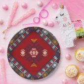 Geometrisch Vintag klassisch niedlich-stylisch bun Pappteller (Party)