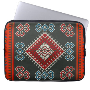 Geometrisch Vintag klassische Mode-trendy bunt Laptopschutzhülle
