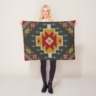 Geometrisch vintage klassisch bunte Mode süß Fleecedecke