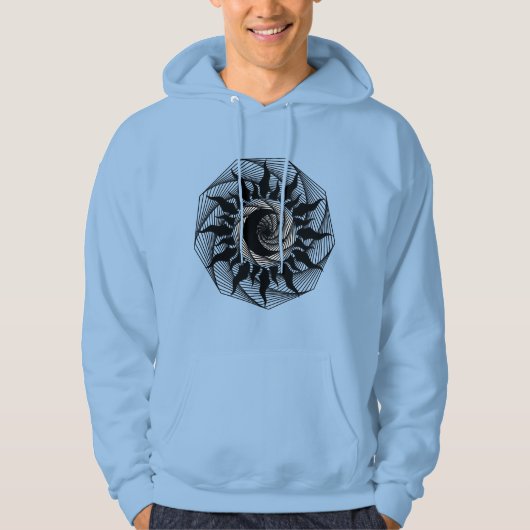 geometrisch zeichnend hoodie (Vorderseite)