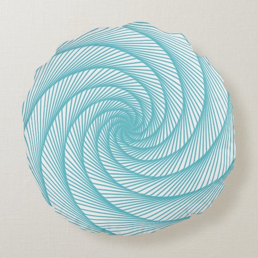 geometrisch zeichnend ItalienischFreaks Rundes Kissen (Rückseite)