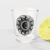 geometrisch zeichnend schnapsglas (Vorderseite)