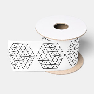 Geometrische 3-D Cube Thunder_Cove Satinband