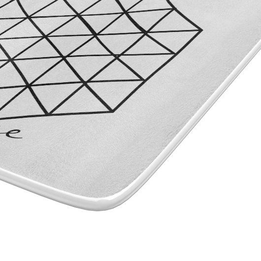 Geometrische 3-D Cube Thunder_Cove Schneidebrett (Ecke)