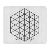 Geometrische 3-D Cube Thunder_Cove Schneidebrett (Vorderseite)