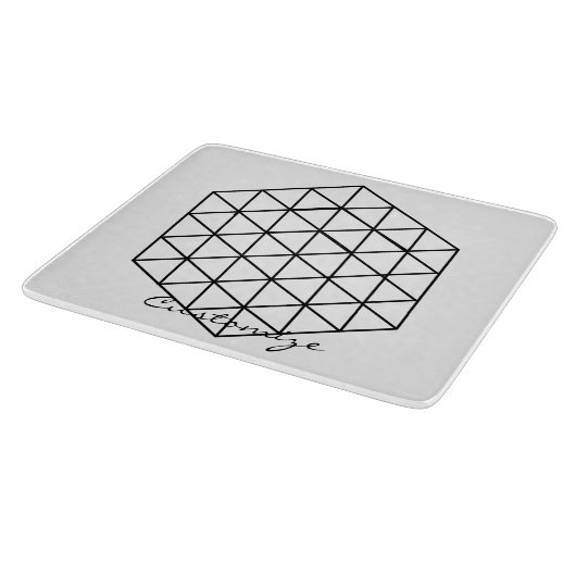 Geometrische 3-D Cube Thunder_Cove Schneidebrett (Ecke)