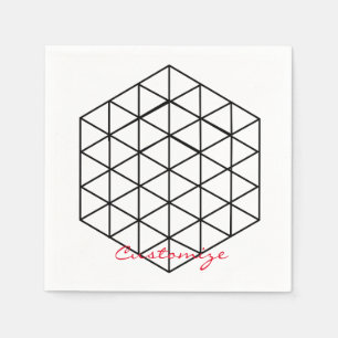 Geometrische 3-D Cube Thunder_Cove Serviette