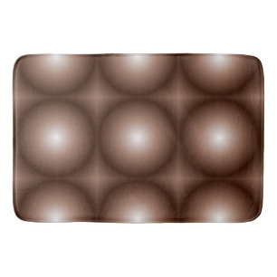 Geometrische 3D Circle Dunkelbraune Mocha Mousse W Badematte