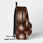 Geometrische 3D Circle Dunkelbraune Mocha Mousse W Bedruckter Rucksack (Links)