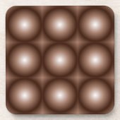 Geometrische 3D Circle Dunkelbraune Mocha Mousse W Getränkeuntersetzer (Vorderseite)