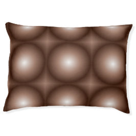 Geometrische 3D Circle Dunkelbraune Mocha Mousse W Haustierbett