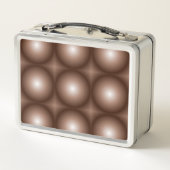 Geometrische 3D Circle Dunkelbraune Mocha Mousse W Metall Brotdose (Rückseite)