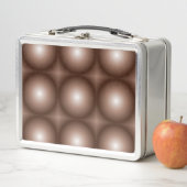 Geometrische 3D Circle Dunkelbraune Mocha Mousse W Metall Brotdose (Beispiel)