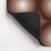 Geometrische 3D Circle Dunkelbraune Mocha Mousse W Mousepad (Ecke)