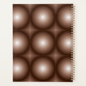 Geometrische 3D Circle Dunkelbraune Mocha Mousse W Planer (Rückseite)