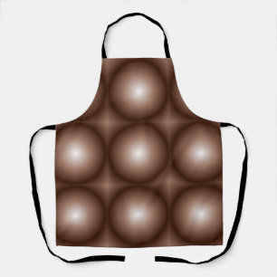 Geometrische 3D Circle Dunkelbraune Mocha Mousse W Schürze