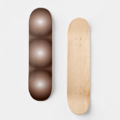 Geometrische 3D Circle Dunkelbraune Mocha Mousse W Skateboard (Vorderseite)