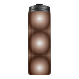 Geometrische 3D Circle Dunkelbraune Mocha Mousse W Thermosbecher