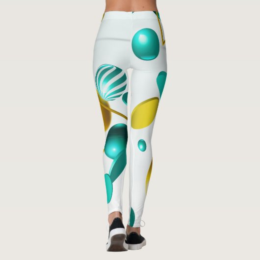 Geometrische 3D-Sphere Abstrakte Leggings (Rückseite)