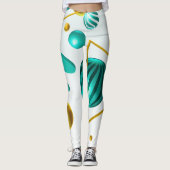 Geometrische 3D-Sphere Abstrakte Leggings (Vorderseite)