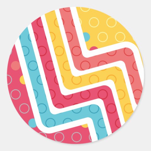 Geometrische Abbildung Runder Aufkleber (Vorderseite)