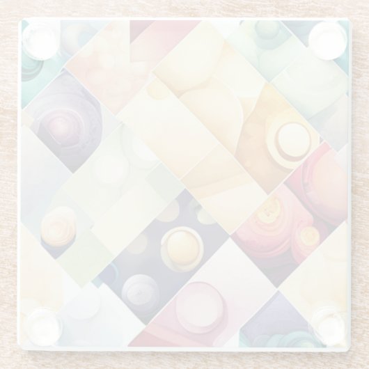 Geometrische Abschnitte Glasuntersetzer (Rückseite)