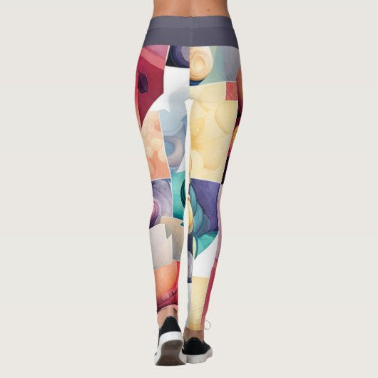 Geometrische Abschnitte Leggings (Rückseite)
