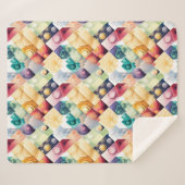 Geometrische Abschnitte Sherpadecke (Vorderseite (Horizontal))