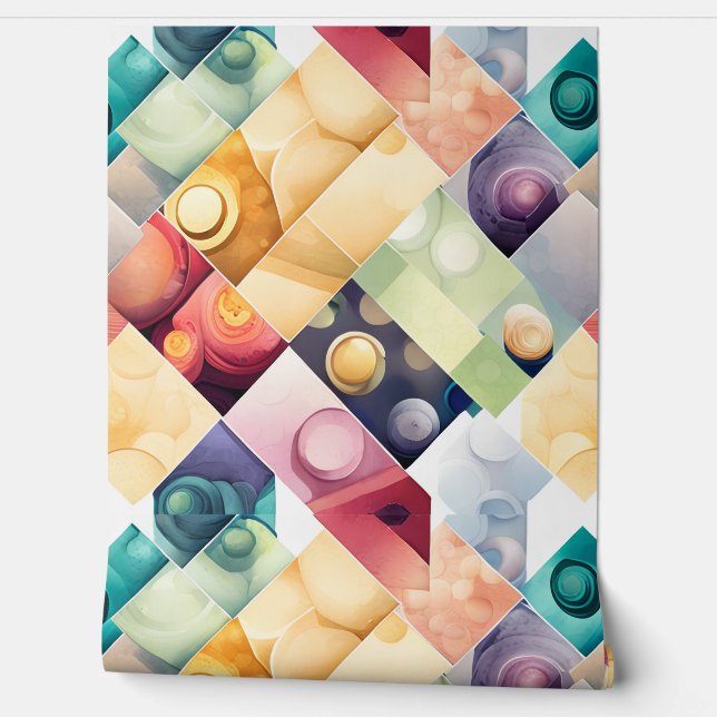 Geometrische Abschnitte Tapete (Abrollen)