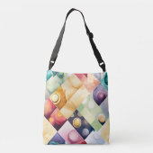 Geometrische Abschnitte Tragetaschen Mit Langen Trägern (Rückseite)
