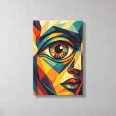 Geometrische Abstrakte Augen Pop Art Canvas Print Leinwanddruck (Vorderseite)