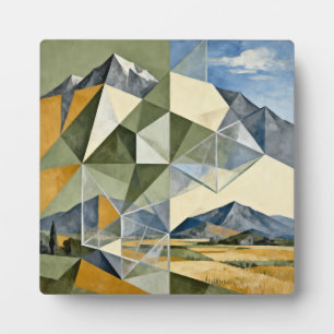 Geometrische abstrakte Berglandschaft Fotoplatte