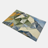 Geometrische abstrakte Berglandschaft Fußmatte (Schrägansicht)