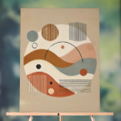 Geometrische Abstrakte Boho Art Print Acrylschild (Neutral)