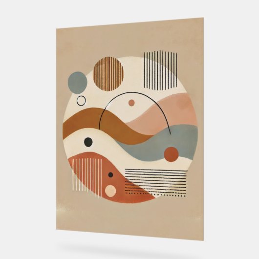 Geometrische Abstrakte Boho Art Print Acrylschild (Winkel)