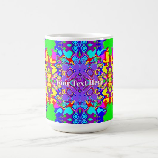 Geometrische abstrakte Boho-Formen Muster Kaffeetasse (Mittel)