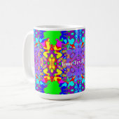 Geometrische abstrakte Boho-Formen Muster Kaffeetasse (Vorderseite Links)