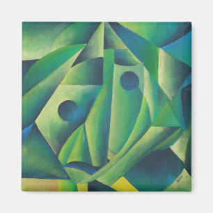 Geometrische Abstrakte Dorffrauen und Kopftuch Magnet
