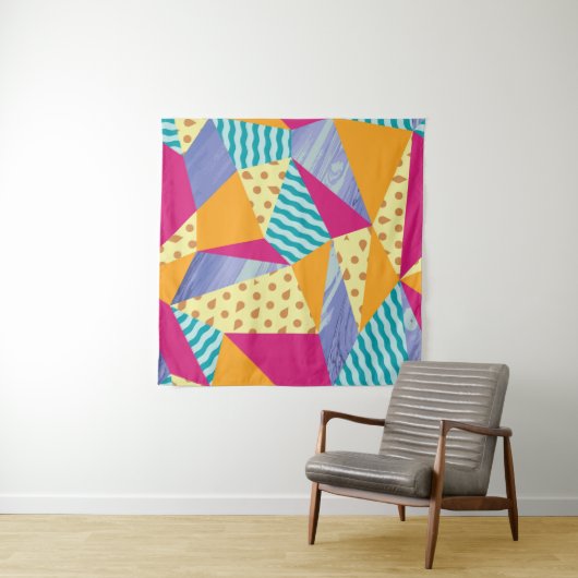 Geometrische, abstrakte Elemente: nahtlos dekorati Wandteppich (Beispiel (Horizontal))