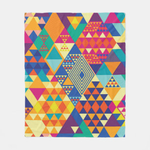Geometrische, abstrakte Elemente, Vintages Muster. Fleecedecke
