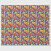 Geometrische, abstrakte Elemente, Vintages Muster. Geschenkpapier (Flach)