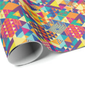 Geometrische, abstrakte Elemente, Vintages Muster. Geschenkpapier (Rolleneckpunkt)