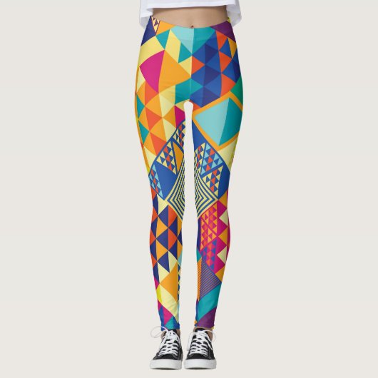 Geometrische, abstrakte Elemente, Vintages Muster. Leggings (Vorderseite)