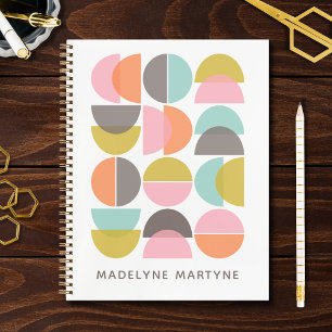 Geometrische Abstrakte Formen Mitte des Jahrhunder Notizblock