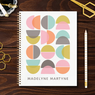 Geometrische Abstrakte Formen Mitte des Jahrhunder Notizblock