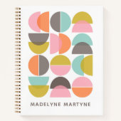 Geometrische Abstrakte Formen Mitte des Jahrhunder Notizblock (Vorderseite)